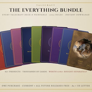 DnD Everything Bundle 2024 | Every Deck & Printable | Spells Abilities Items Monsters DM Tools | Print and Play | Dungeons and Dragons