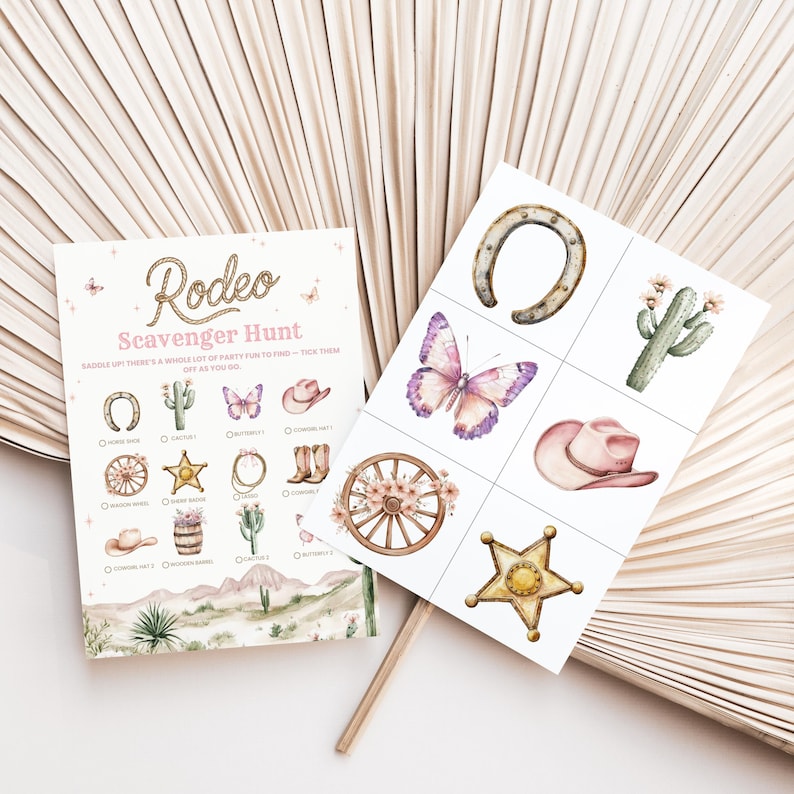Rodeo Scavenger Hunt Printable Cowgirl Birthday Party Game for Kids ...