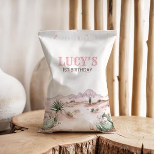 Western Theme Chip Bags Editable Rodeo Birthday Snack Wrapper Cowboy Party Favor Bag Wild West Printable Chip Packet Instant Download