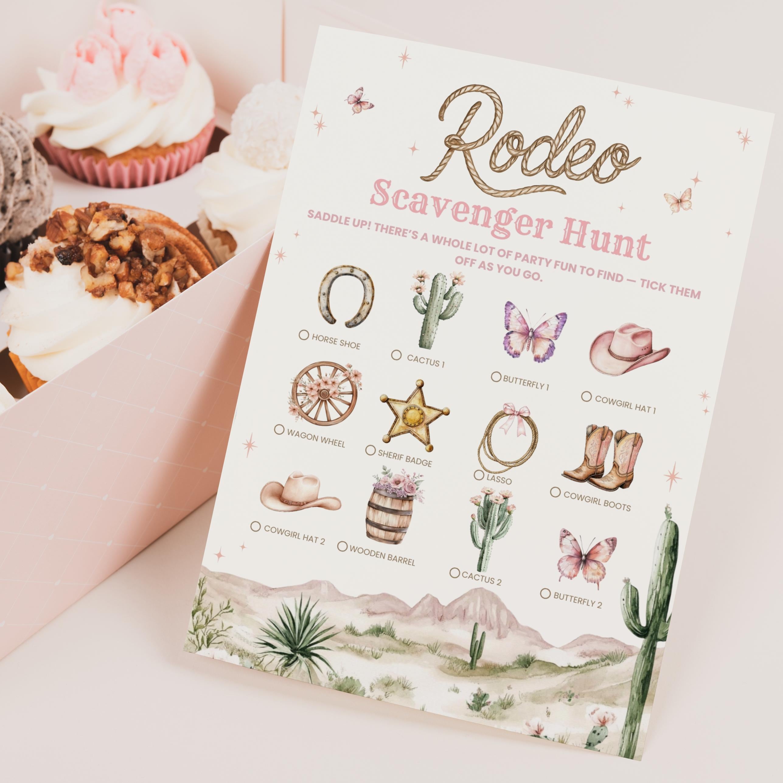 Rodeo Scavenger Hunt Printable Cowgirl Birthday Party Game for Kids ...