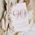 90th Birthday Invitation: Elegant Floral Ninetieth Celebration For Her (Canva Template) product logo