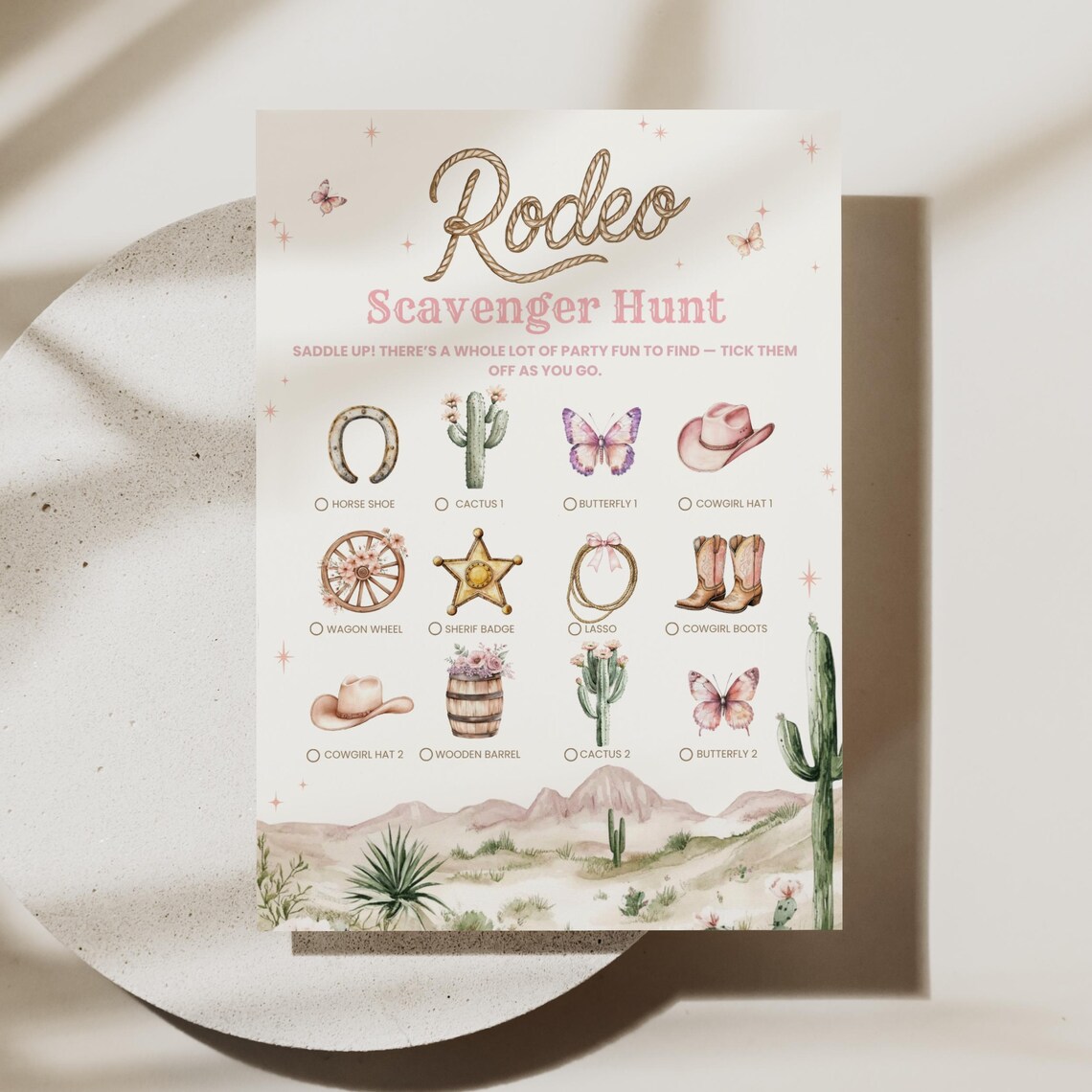 Rodeo Scavenger Hunt Printable Cowgirl Birthday Party Game for Kids ...