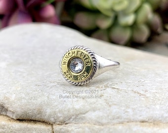 Bullet Ring, .925 Sterling Silver Dainty Rope Bullet Ring, Sterling Silver Ring, Custom, 223, AR-15, Bullet Jewelry, Anniversary, Christmas