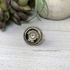 28 Gauge Bullet Ring Rope Border Adjustable, Lightweight, 28 Gauge Ring, Shotgun Ring, Bullet Ring, Bullet Jewelry, 28 Gauge Shotgun