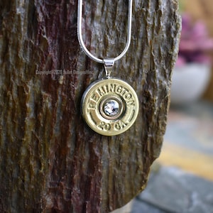 20 Gauge Remington Brass Bullet Necklace, Real Recycled Shotgun Shell