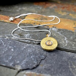 20 Gauge Winchester Brass Bullet Necklace, Real Recycled Shotgun Shell