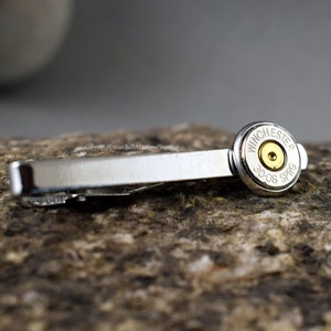 Bullet Tie Clip, 30-06 Nickel Bullet Tie Clip, Groom, Tie Clip for Him, Groomsman Gift, Wedding Party, Anniversary, Birthday Gift