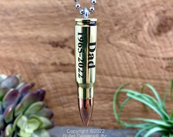 Custom Engraved Urn, Real Brass Bullet Necklace, AK-47, 223, 6.5, 300 DIY Urn Kit, Keychain Key Ring, Memorial, Personalized Ash Holder, TNR