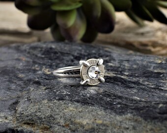 Solid .925 Sterling Silver Band Custom Nickel Bullet Women's Ring FREE SHIP Solid .925 Sterling Silver Band Custom Nickel Bullet Women's Ring FREE SHIP