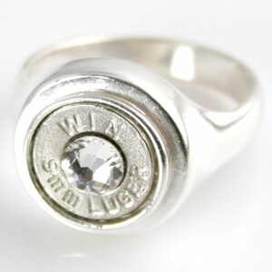 Bullet Ring / 9mm Sterling Inlaid / Custom Ring - Etsy