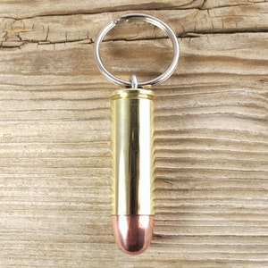 Bullet Keyring / Colt 45 Brass Bullet Keyring WIN-45C-B-BK / Bullet Keychain / Nickel Keychain / Gold Keyring / 45 Colt Keyring / Custom