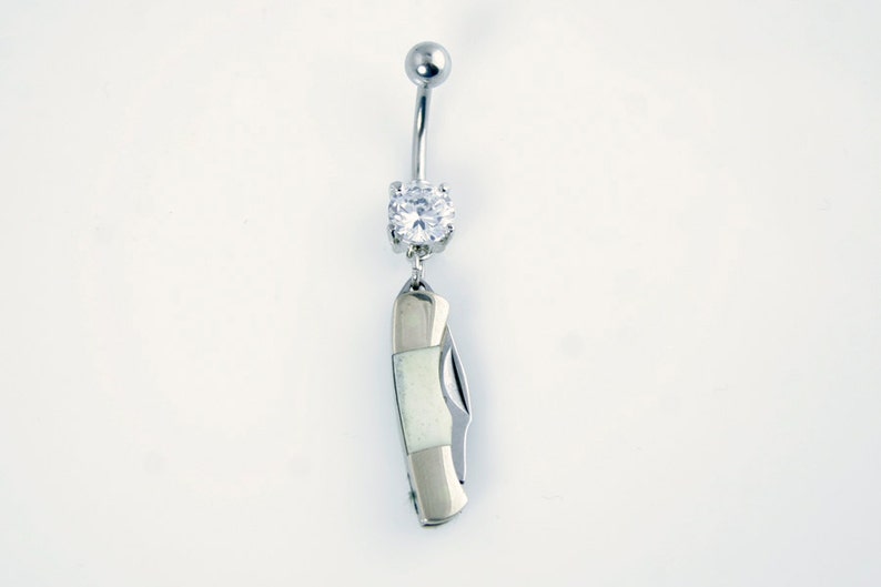 Belly Button Ring / Rough Rider Knife Belly Button Ring Etsy