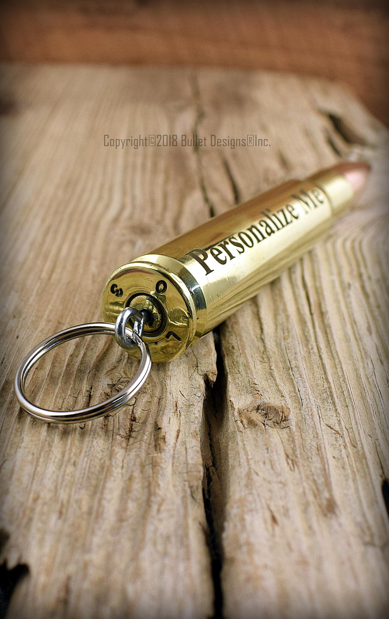 Bullet Keyring DARK Engraved 50 Caliber Brass Bullet Key Etsy