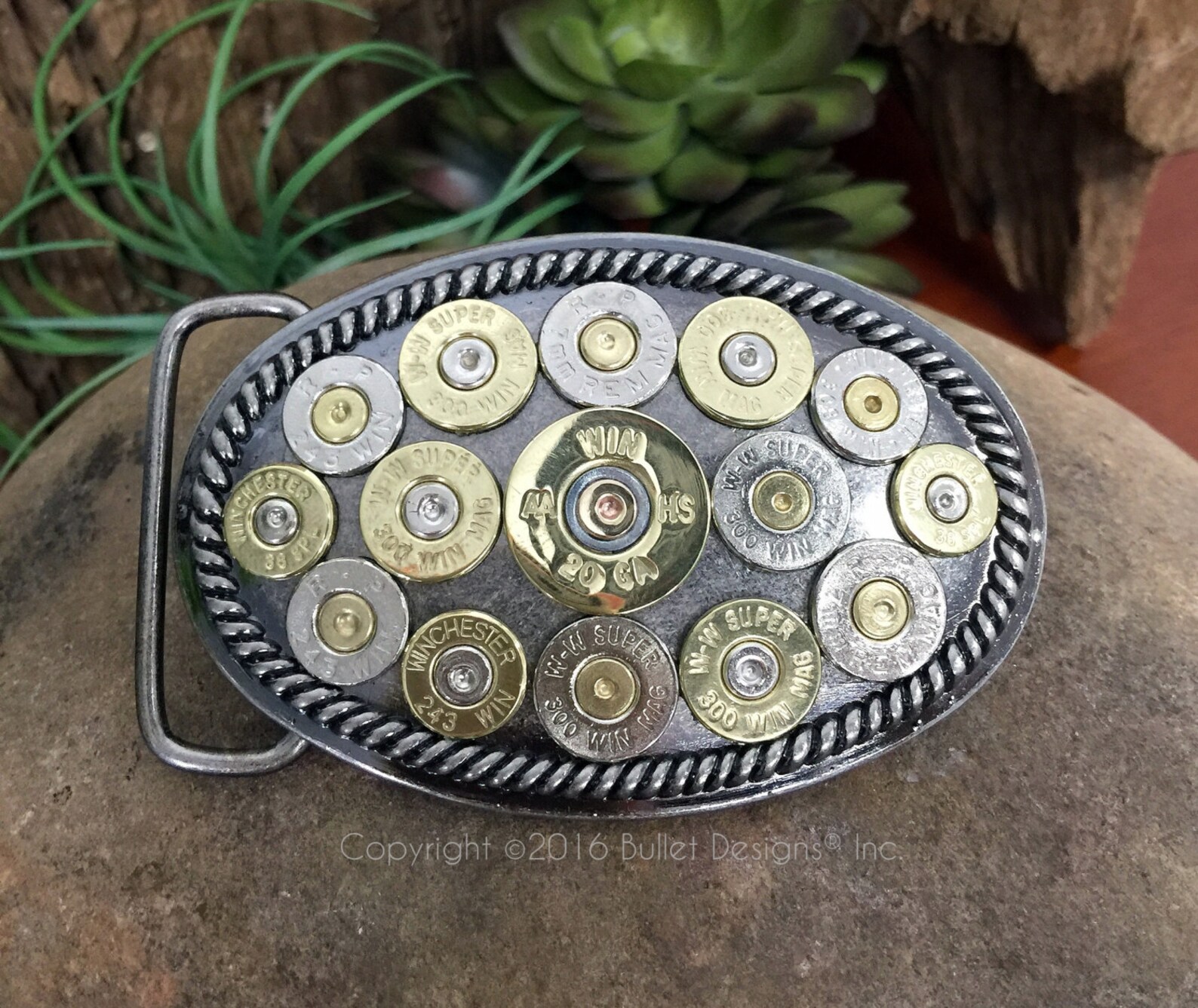 Bullet Belt Buckle / Oval Rope Border Bullet Belt Buckle Etsy