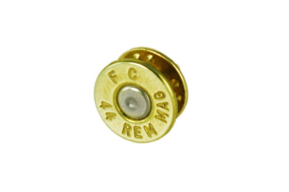 Bullet Tie Tack, 44 Magnum Brass Bullet, Hat Pin, Men display picture 2