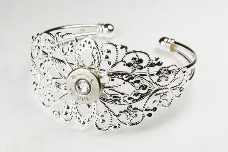 Bullet Bracelet / Bullet Bracelet Silver Filigree Cuff Handmade ANYN/B-FCB / Cuff Bracelet / Bullet Cuff Bracelet / Filigree Bracelet image 3