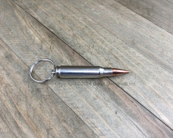 Bullet Keyring / 308 Nickel Bullet Keychain / Silver
