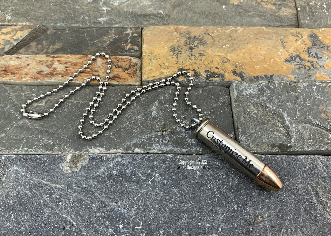 Ingraved Bullets Custom Engraved 38 Special or 357 Mag Bullet Necklace, REAL, DIY Urn ...