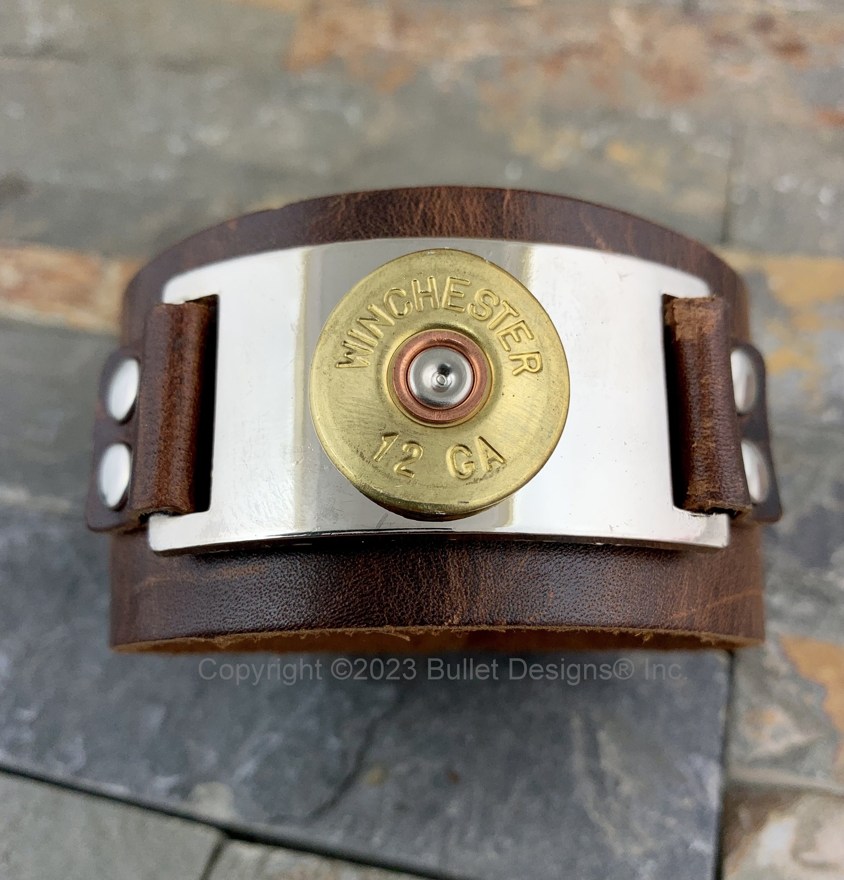Leather bullet bracelet deals