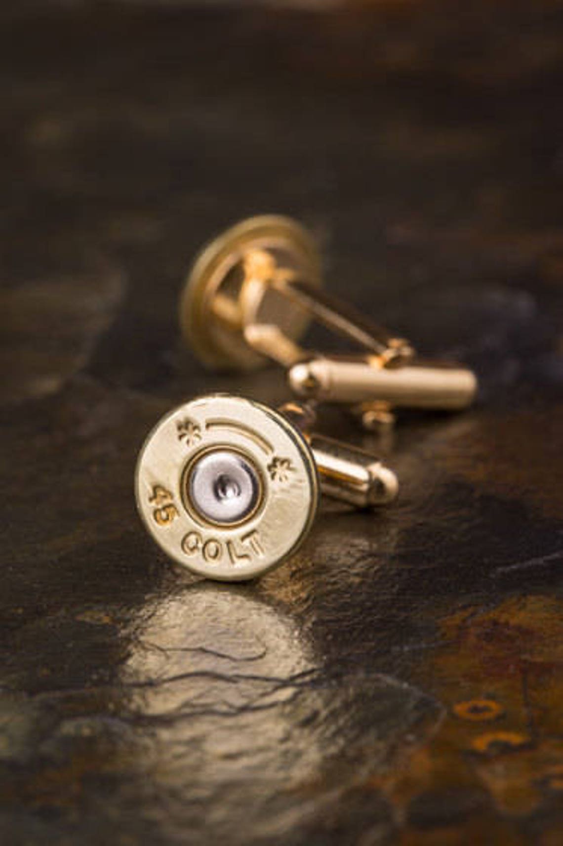 Bullet Cufflinks Starline 45 Colt Brass Bullet Cufflinks Etsy