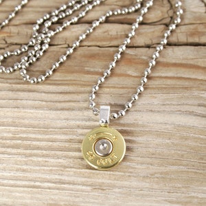 Bullet Necklace / Men&#39;s Brass Bullet Head Necklace / Bullet Head Necklace / Brass Necklace / Gold Necklace / Custom