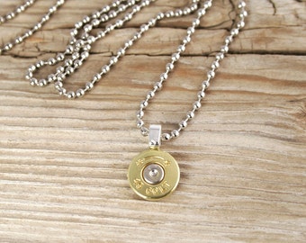 Bullet Necklace / Men's Brass Bullet Head Necklace ANY-#-N/B-MBHN / Bullet Head Necklace / Brass Necklace / Gold Necklace / Custom