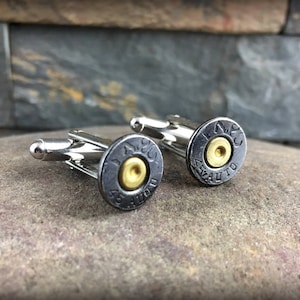Bullet Cufflinks, Black 45 Auto Cufflinks, Wedding Cufflinks, Black Cufflinks, Bullet Cuff Links, Black Bullet Cufflinks