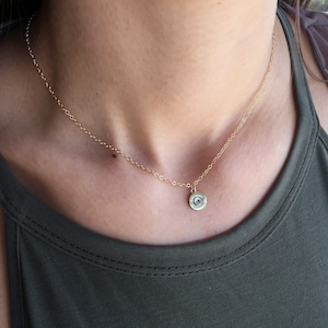 Bullet Necklace, 223 Gold Filled Brass Bullet Head Necklace, Bullet Head Necklace, Gold Necklace , 223 Necklace, Custom, Birthstone Necklace
