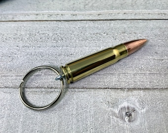 AK-47 Brass Bullet Keychain, Bullet Keychain, Bullet Key Ring, Bullet Accessories, Keychain, Keyring