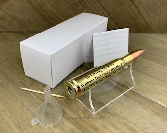 Custom Engraved 50 Caliber REAL Bullet DIY Urn Kit, Memorial, Personalized, Ash Holder, Funeral, Keepsake, Military, Sniper, Army, Ashes