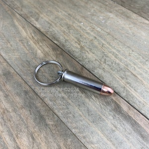 Bullet Keyring / 357 Mag Nickel Bullet Keyring WIN-357M-N-BK / Bullet Keychain / Nickel Keychain / Silver Keyring / Keychain / 357 Keyring