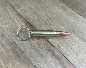Bullet Keyring / 308 Brass Bullet Keyring / Bullet Keychain / Brass Keychain / Brass Keyring / 308 Keychain / 308 Keyring