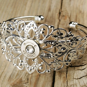 Bullet Bracelet / Bullet Bracelet Silver Filigree Cuff Handmade  / Cuff Bracelet / Bullet Cuff Bracelet / Filigree Bracelet