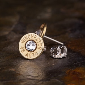 Bullet Earrings / Bullet Accessories / 45 Auto Brass Bullet Stud Earrings WIN-45A-B-SEAR / Birthday Gift / Custom Studs / Stud Earrings