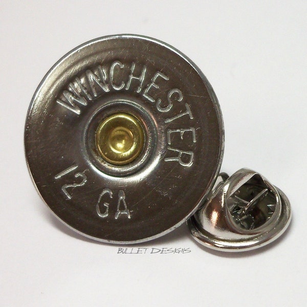 Bullet Tie Tac / Winchester 12 Gauge Shotgun Shell Tie Tac WIN-12-NNB-TT / Shotgun Tie Tac / Shotgun Hat Pin / Father's Day Gift / Present