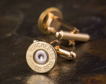 Boutons de manchette balle, 7 mm-08 laiton, mariage, cadeau de marié