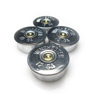 Bullet Refrigerator Magnets / Winchester 12 Gauge Shotgun Shell Refrigerator Magnet Set of 4 / Bullet Magnets / Shotgun