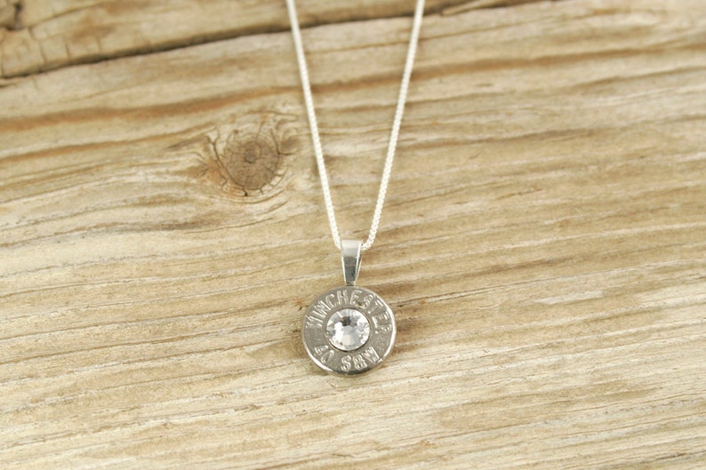 Bullet Necklace Winchester Sterling Silver Nickel 40 Caliber Etsy