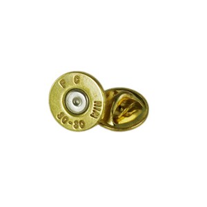 Bullet Hat Pin / Winchester 30-30 Brass Bullet Tie Tack Hat Pin FC-3030-BN-TT / Bullet Tie Tac / Brass Jewelry / Men's Jewelry / Custom image 2