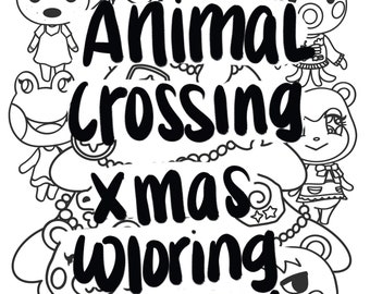 ACNH Christmas Coloring Page || Instant Download