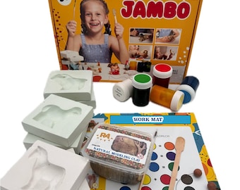 Clay Craft Kit for Kids – Air Dry Clay + Molds + Paint + Tools – Creative DIY Gift, Educational Art Set