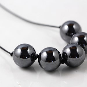 Hematite Necklace, Statement Necklace, Bold Necklace, Geometric Necklace, Protemcion Black Gemstone, Minimalist Jewelry, Chunky Necklace