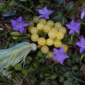 Sunshine Yellow Pocket Mala 27 Beads, Worry Beads, Mini Mala, Prayer Beads, Mala Beads, Affirmation Beads, Knotted Mala, Yoga Gift, Zen