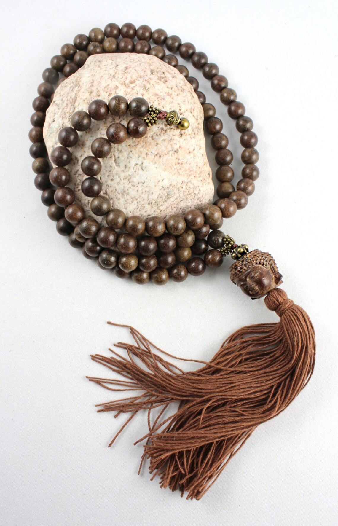 Buddha Prayer Beads Tassel Mala Tassel Necklace Meditation Etsy