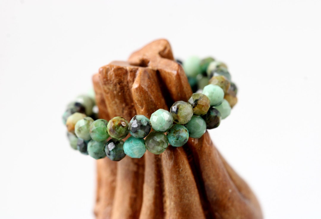 African Turquoise Stackable Ring, Sterling Silver or Gold Filled Ring ...