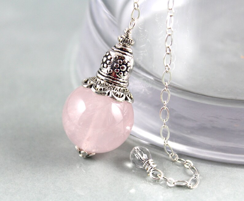 real rose quartz pendulum real rose quartz pendulum