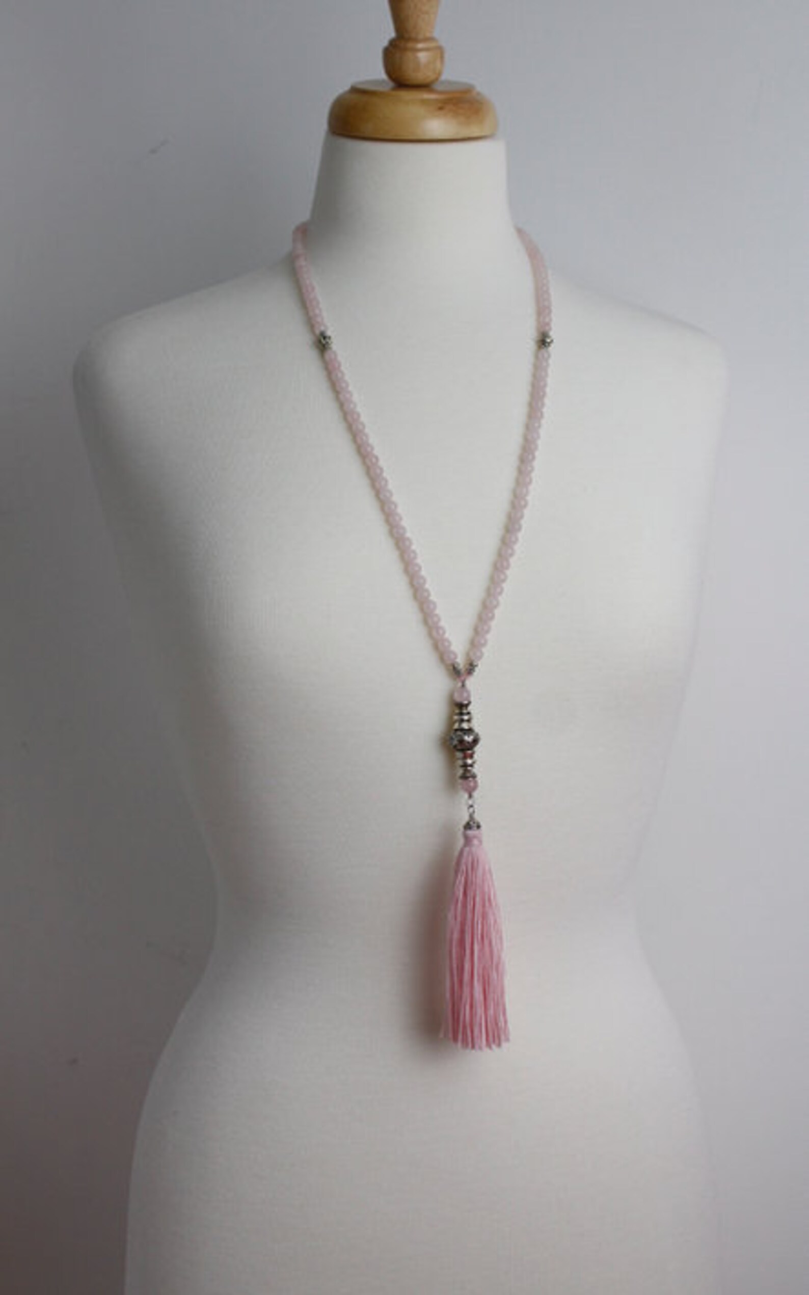 Rose Quartz Mala Beads Japa Mala Prayer Beads Meditation - Etsy