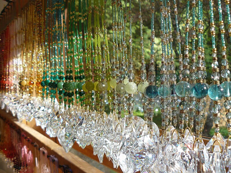 Window Crystal Rainbow Crystal Suncatcher Gemstone Etsy
