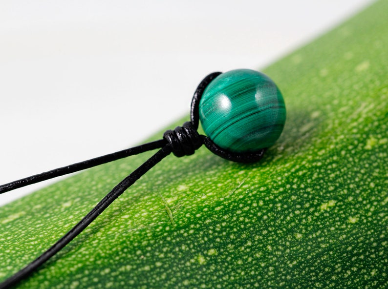 Boys Necklace Malachite Necklace Mens Necklace Gemstone Etsy