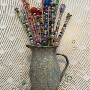 ビーズ付き植物用支柱 ガーデンデコレーション サンキャッチャー 21インチ